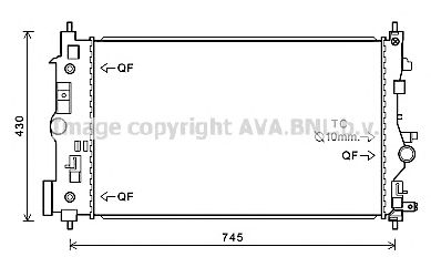AVA QUALITY COOLING ol2546 -  Радиатор, охлаждение двигателя